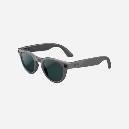 Ray-Ban Meta High Fit Headliner (Gen 2) - Shiny Asteroid Grey (Emerald Transitions®)