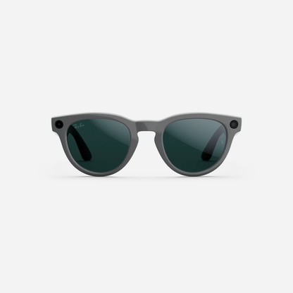 Ray-Ban Meta High Fit Headliner (Gen 2) - Shiny Asteroid Grey (Emerald Transitions®)