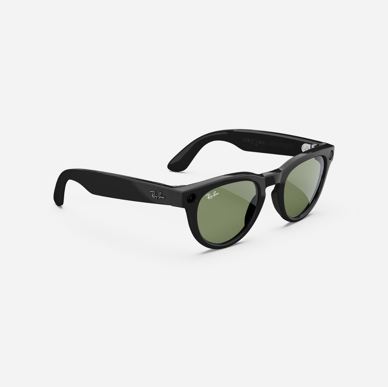 Ray-Ban Meta High Fit Headliner (Gen 2) - Shiny Black (G-15 Green)
