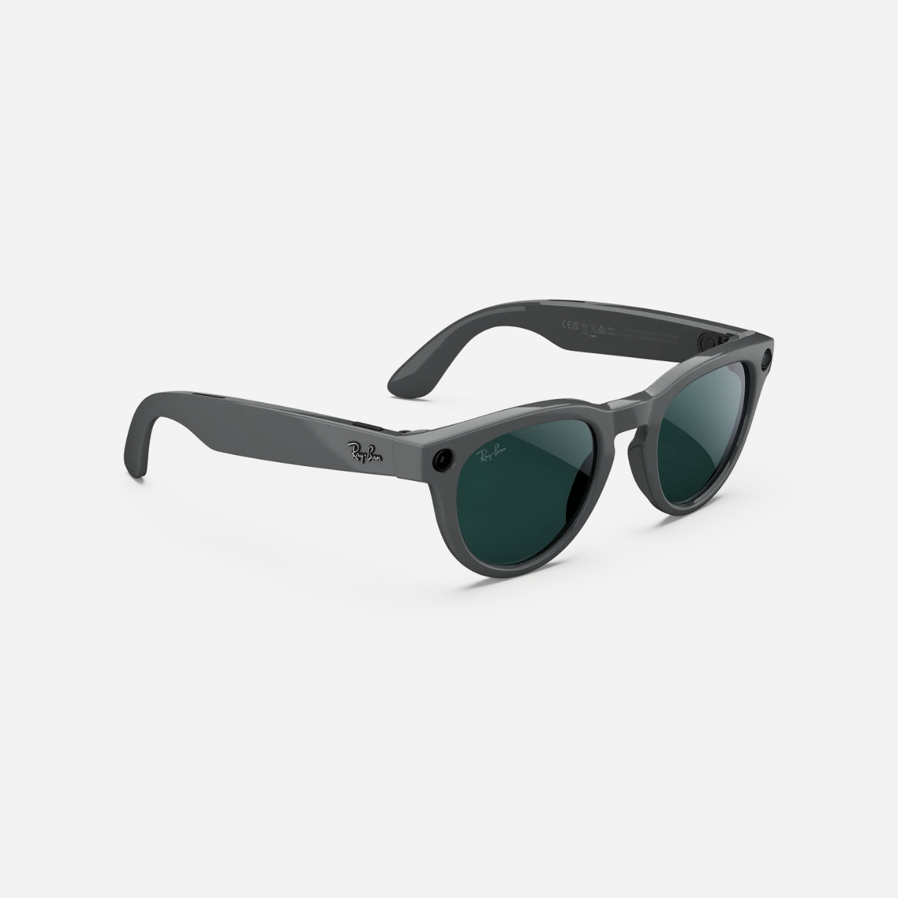 Ray-Ban Meta High Fit Headliner (Gen 2) - Shiny Asteroid Grey (Emerald Transitions®)
