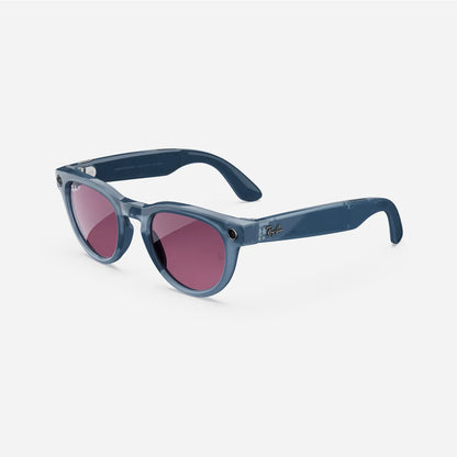 Ray-Ban Meta High Fit Headliner - Jeans (Dusty Red Polarised)