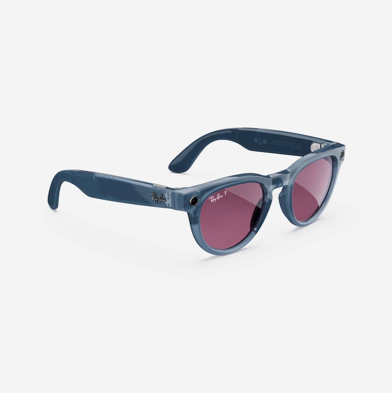 Ray-Ban Meta High Fit Headliner - Jeans (Dusty Red Polarised)