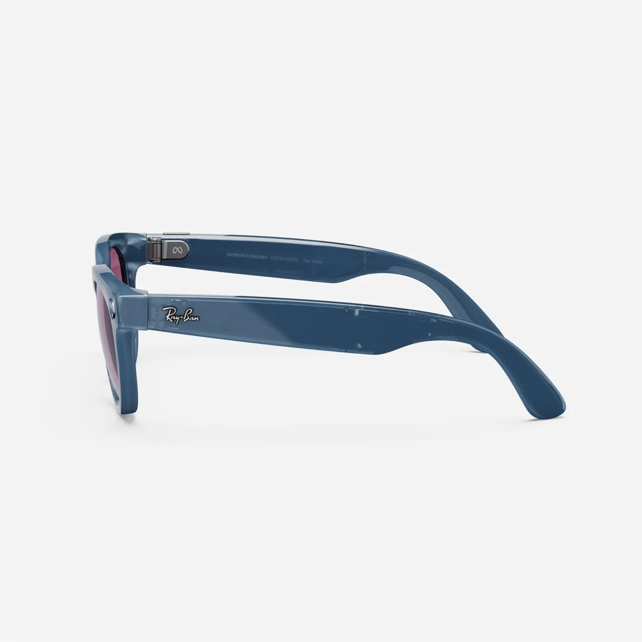 Ray-Ban Meta High Fit Headliner - Jeans (Dusty Red Polarised)