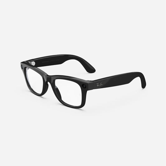 Ray-Ban Meta Wayfarer 50mm - Shiny Black (Clear)