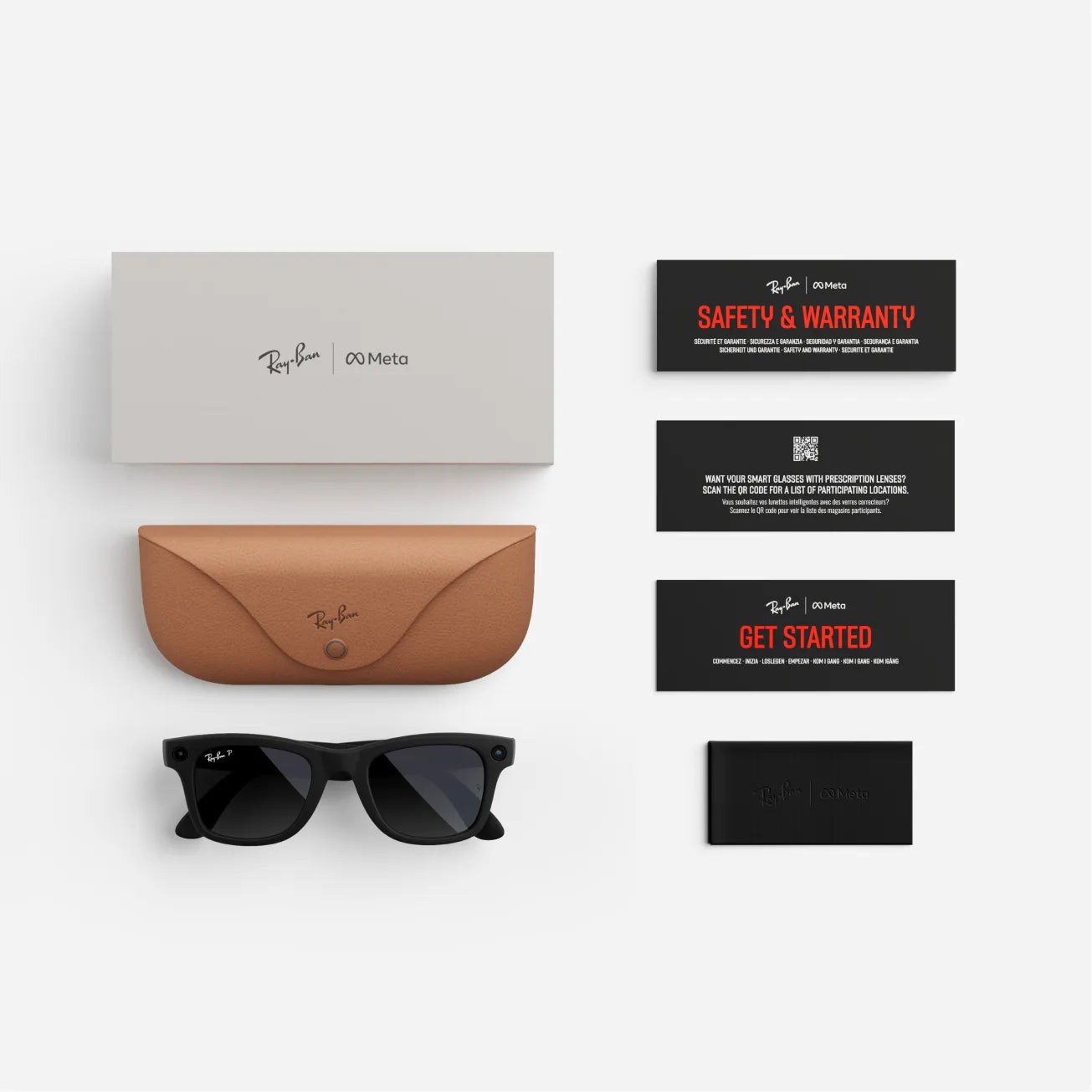 Ray-Ban Meta Wayfarer 50mm - Matte Black (Graduated Grey Polarised)