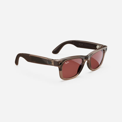 Ray-Ban Meta Wayfarer 53mm - Warm Stone (Watermelon Red Transitions)