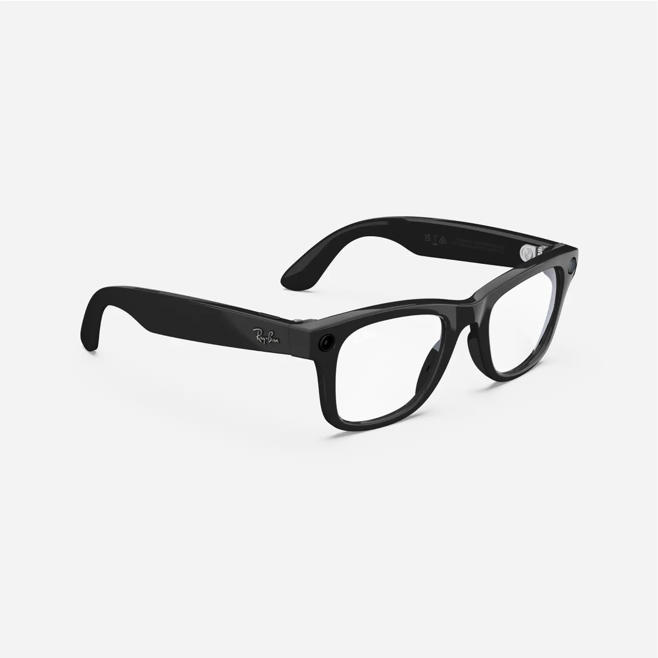 Ray-Ban Meta Wayfarer 53mm - Shiny Black (Clear)